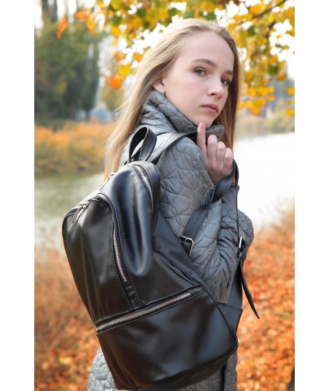 Handmade genuine leather Bagster backpack (TRPL2BPBL)