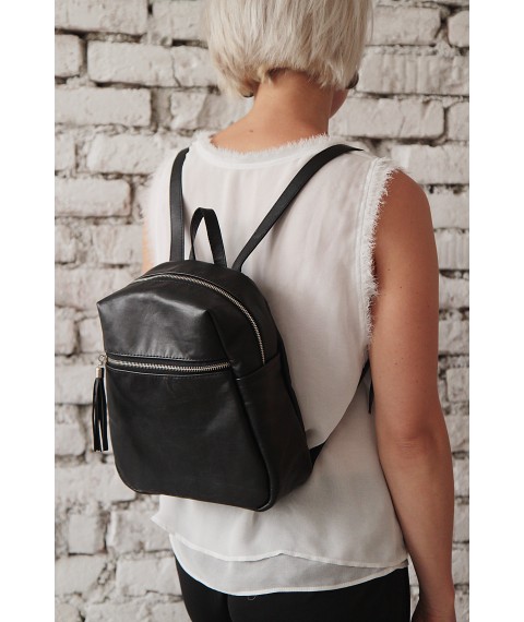 Bagster backpack from handmade genuine leather (SMBP3SBL)