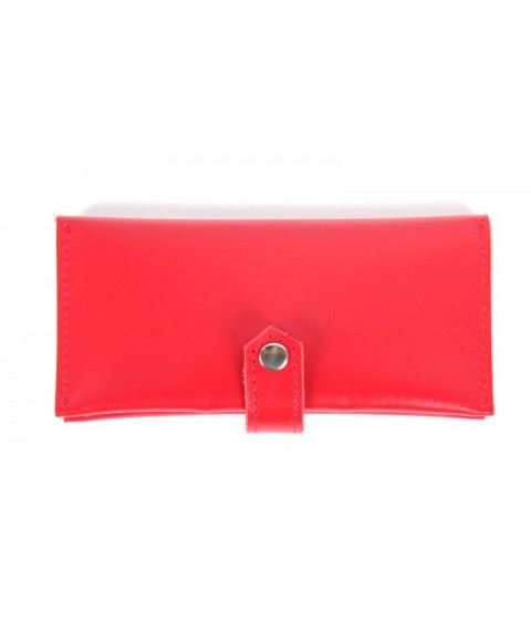 Purse female Bagster from handmade genuine leather (WBIG1RED)