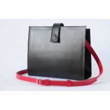 Handmade genuine leather bag Bagster black (OPN1RED)