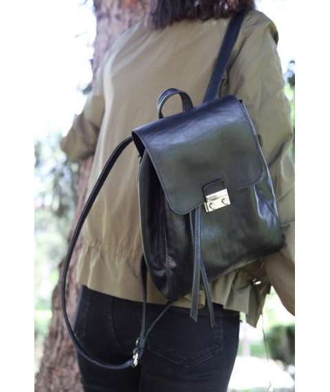 Bagster backpack from handmade genuine leather (BP9L61B)