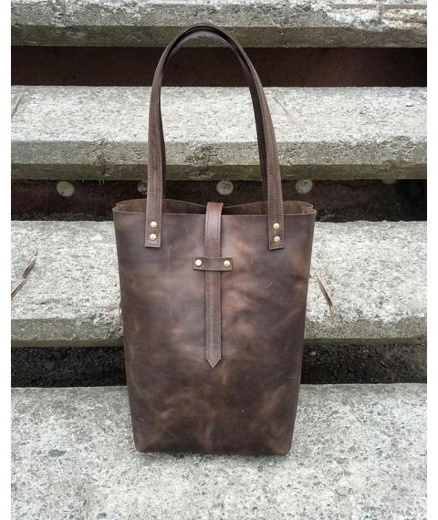 Bagster bag from handmade genuine leather (VBSHPBAG1BL0)