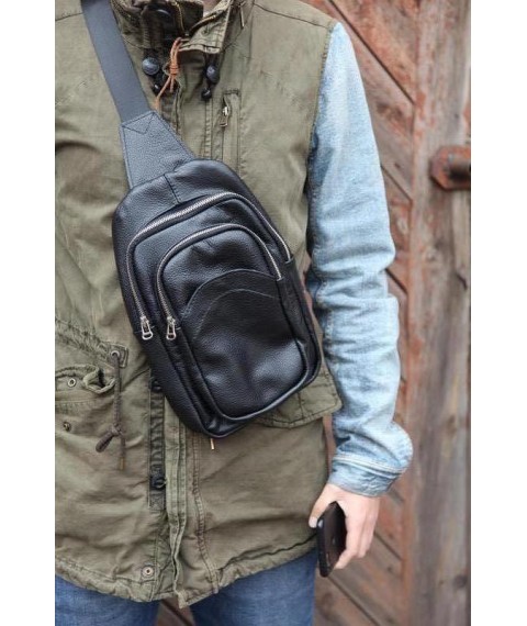 Genuine Leather Bagster Shoulder Bag, Messenger (MESB3BL)