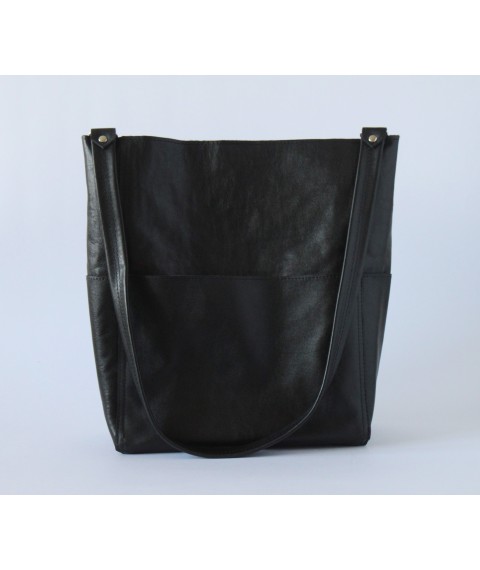 Handmade leather bag Bagster (SB2BLK)