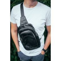 Genuine leather Bagster bag through a shoulder, the messenger (MESB9BL)