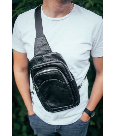 Genuine Leather Bagster Shoulder Bag, Messenger (MESB9BL)