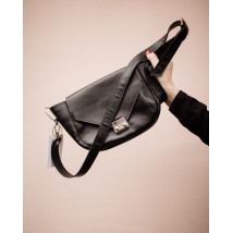 Bagster bag from handmade genuine leather (BIGFRL1BLA)
