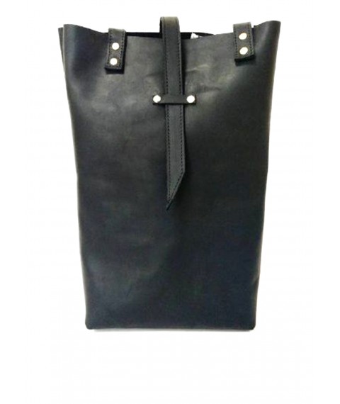Handmade leather bag Bagster (VBSHPBAG1BL)