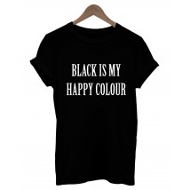Жіноча футболка BLACK IS MY HAPPY COLOUR