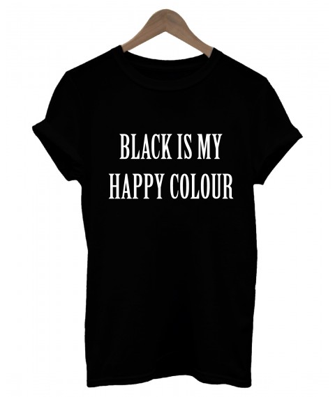 Женская футболка BLACK IS MY HAPPY COLOUR