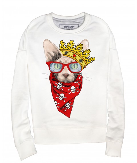 Das weibliche Sweatshirt King Cat