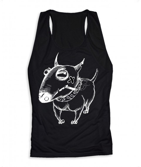 Black free women's undershirt Bull terrier