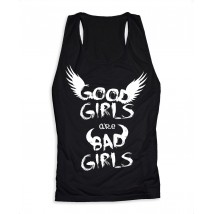 Das schwarze freie weibliche Unterhemd &quot;Bad girl&quot;
