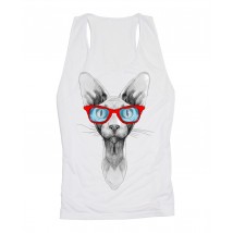 Das freie Unterhemd Cat with glasses