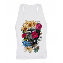 Free Skull in flowers undershirt