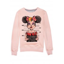 Свитшот женского цвета пудры Minnie Mouse Wanted