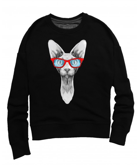 Das weibliche Sweatshirt Black Cat