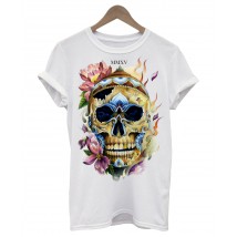 Men's fire skull MMXV t-shirt