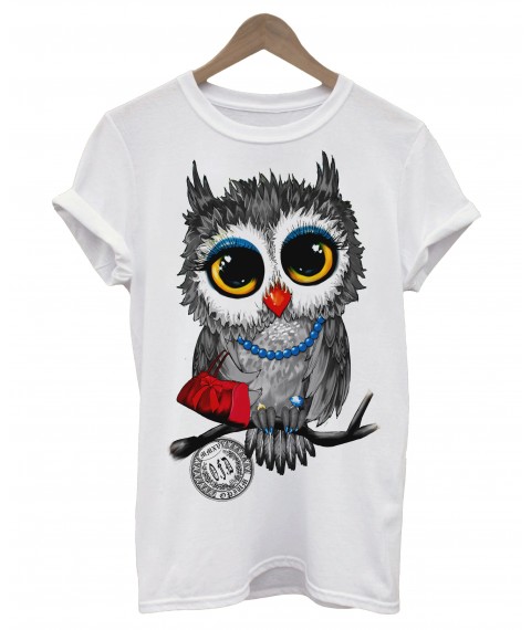 Das weibliche T-Shirt Glamorous owl