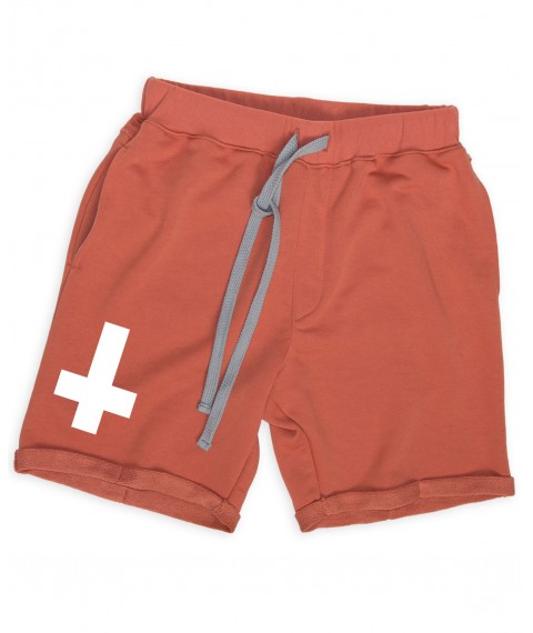 Men's terracotta CROSS shorts