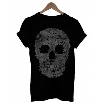 Das Männer-T-Shirt Skull Flouer Black MMXV