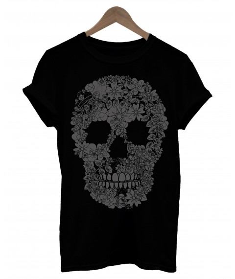 Men's Skull Flouer Black MMXV t-shirt