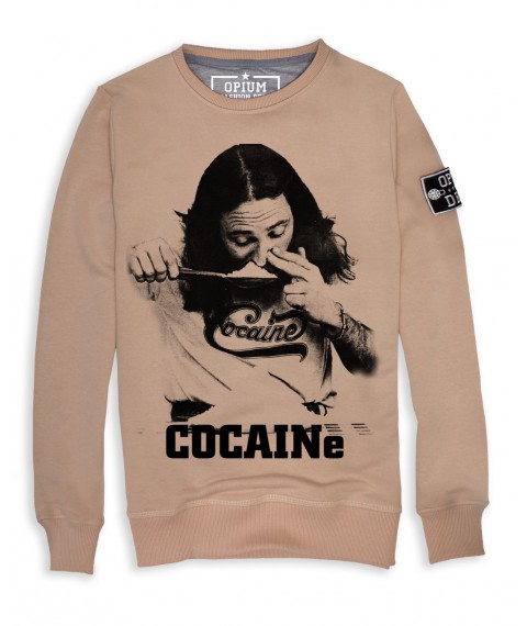 Beige men's COCAINE sweatshirt