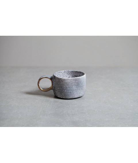 Cup with ring and gilding, & quot; Dark Stone & quot;