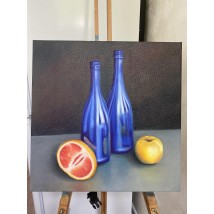 Натюрморт с синими бутылками 