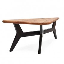 Solovero Levy triangular coffee table in vintage oak