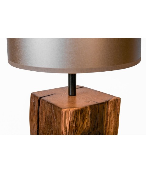 Table lamp Solovero Moka 220x220x425 from vintage wood