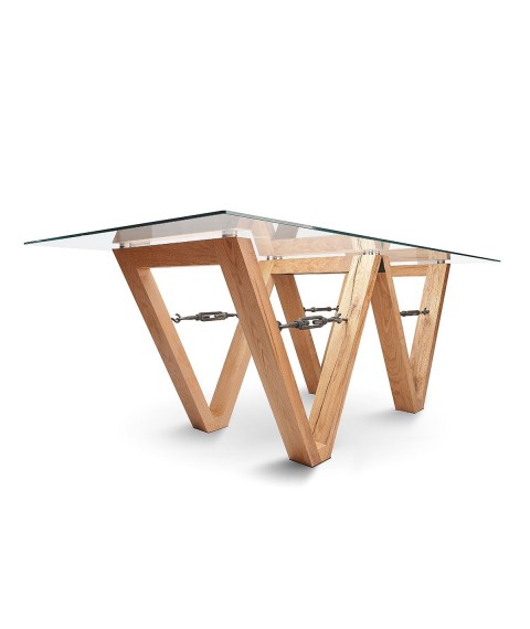 Glass dining table Solovero Wola 210x100x75 cm