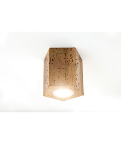 Solovero Hexon 3 ceiling lamp, wooden