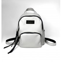  Women's backpack made of genuine leather ALISON, white