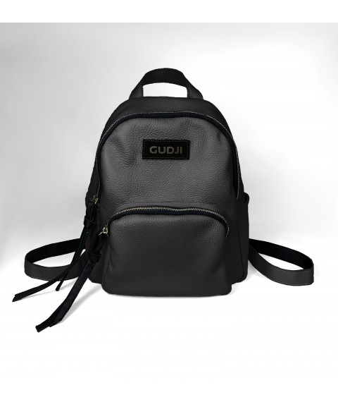 Women's backpack made of genuine leather ALISON black