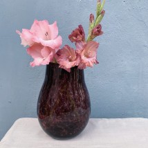 Pflaumenvase aus gehärtetem Glas