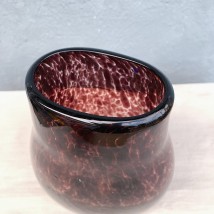 Pflaumenvase aus gehärtetem Glas