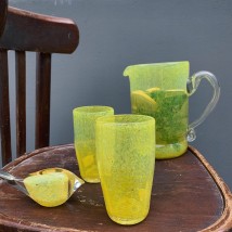Gelbes Glas aus gehärtetem Glas