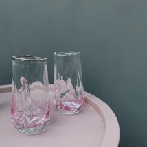 Glas rosa Eis