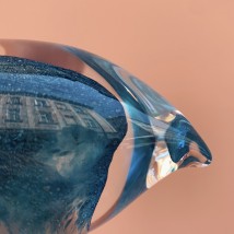 Blue bird sculpture