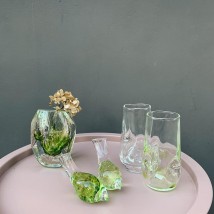 Vase Grüner Eiswürfel