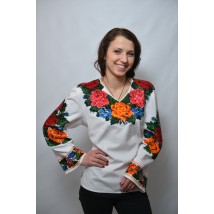 The embroidered shirt is made of beads, handmade