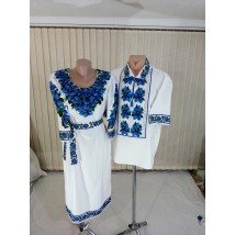  Handmade beaded handmade couple, women's dress and men's shirt.