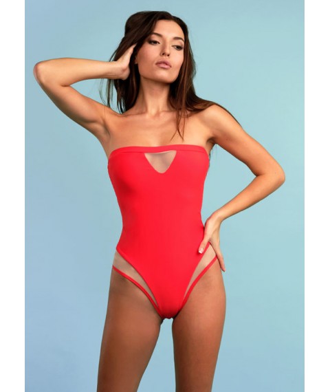 Swimsuit red with lacing
