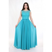 Женское вечернее платье дизайнерское бирюза макси в пол Modna KAZKA MKENG2043-2 44