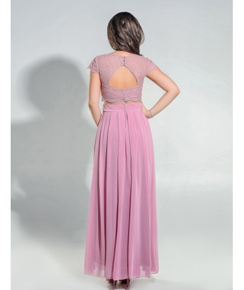 Платье женское розовое вечернее дизайнерское длинное в пол Modna KAZKA MKENGMKENP0808-1