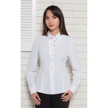 Блуза женская белая офисная на пуговицы Modna KAZKA MKBT9869-4 50