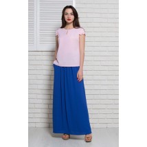 Женская блуза летняя на короткий рукав однотонная розовая Modna KAZKA MKBT9787-3 48