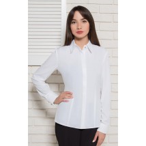 Блуза женская белая офисная на пуговицы Modna KAZKA MKBT7176-2