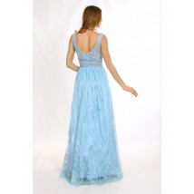 Женское вечернее платье голубое макси в пол Modna KAZKA MKENG20861
